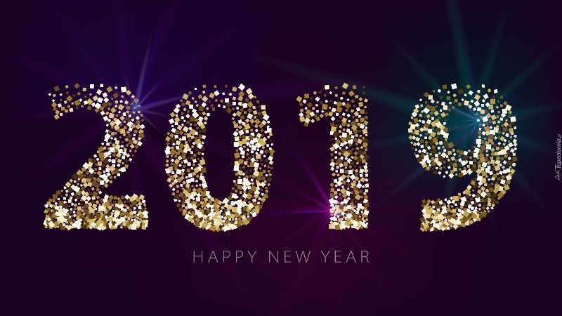 tapeta napis happy new year 2019